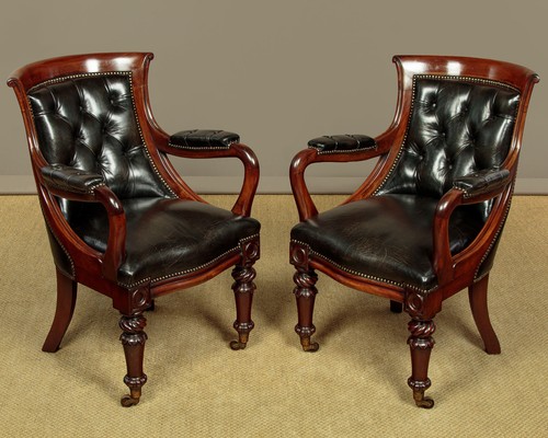 Antique pair large mahogany - large,