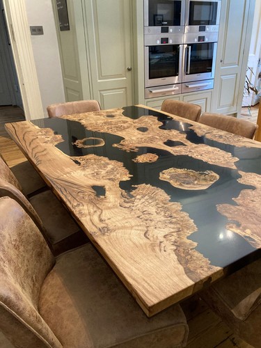Resin table river - resin,