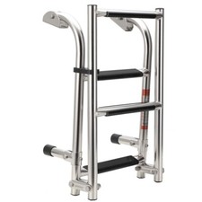 Folding Boarding Ladder Foldable Transom Boat Ladder 4 Step Stainless Steel