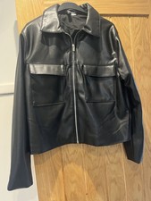 H&M Faux Leather Jacket Size M