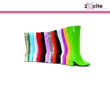 Pleaser Knee High Boots Patent Or Matt Retro Gogo 300