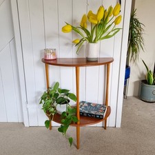 Vintage Teak 2 Tier Half-moon