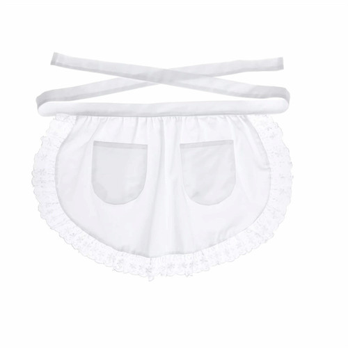 Vintage cotton lace apron - lace,