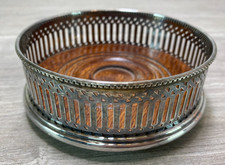 Vintage Silver Plated mahogany