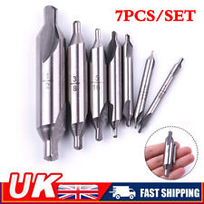 7PCS Combined HSS Spotting Center Drill Countersink Bit Lathe Mill Tackle Tool