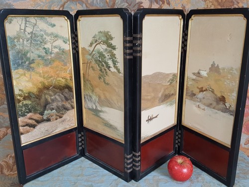 Antique embroidered table - antique,