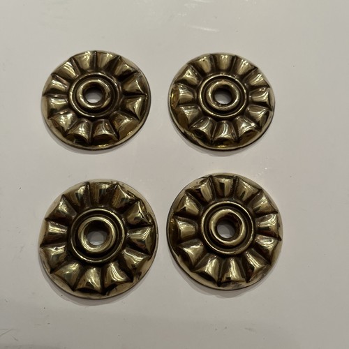 Four antique brass bed