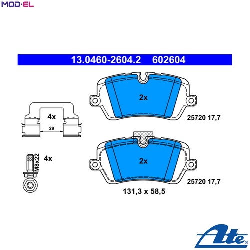 Brake pad set - set, disc