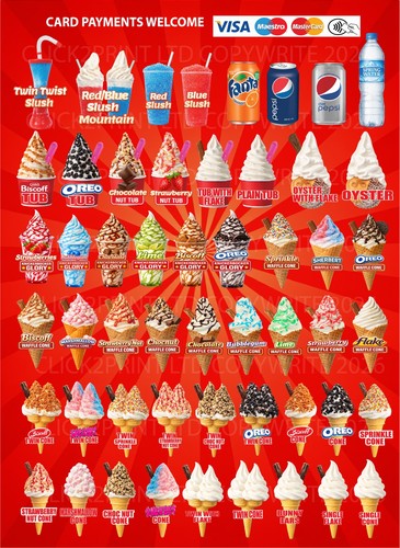 Soft serve ice cream menu - soft,