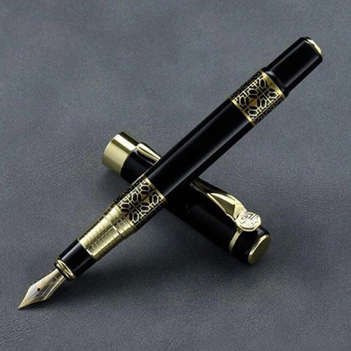 Luxury fountain pen black - in,