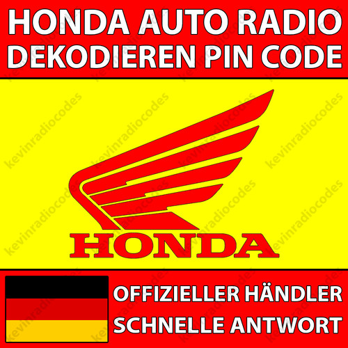 Honda radio decoding pin - decoding,