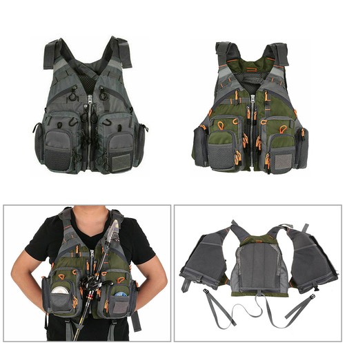 Multi pocket fly fishing vest - fly,