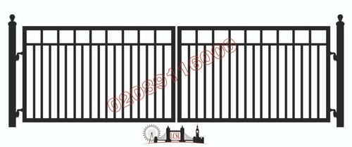 New wrought iron driveway - new,