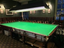 Burroughes & Watts Steel Block Full Size Antique Snooker / Billiard Table