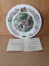 WEDGWOOD PICNIC AT FOXWOOD BRIAN PATERSON FLORAL CHINA PLATE FOXWOOD TALES
