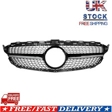 Diamond Front Grille Grill FOR 2015-18 Mercedes-Benz W205 2DR 4DR C200 C300 C180