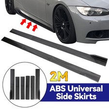 Universal 78.7" 2m Carbon Fiber Side Skirts Extension Rocker Panel Splitter Lip