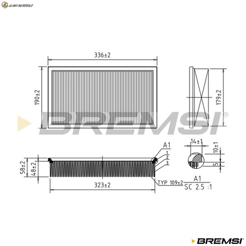 Air filter fa1370 for - air,