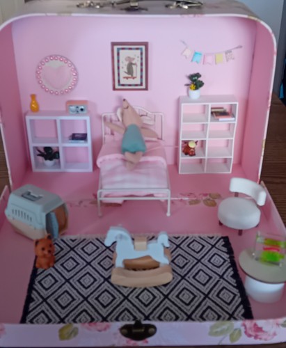 Dolls house suitcase - house, a