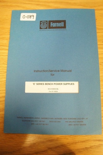 Wayne kerr farnell manuals - wayne, kerr/farnell