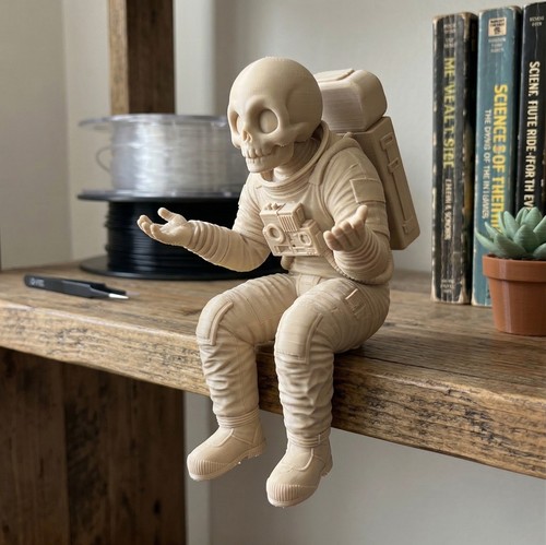 Perplexed astronaut skeleton - perplexed,