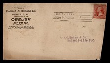 DR WHO 1900 ADVERTISING OBELISK FLOUR LOUISVILLE KY MACHINE CANCEL m14928