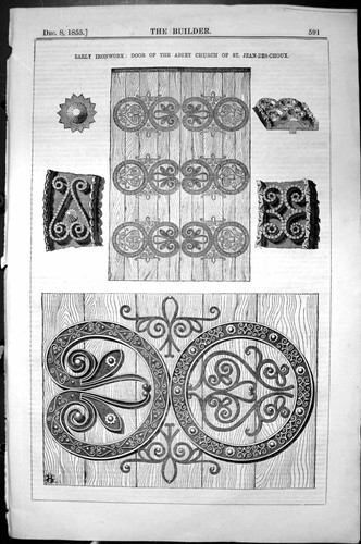 Old early ironwork - ironwork, door