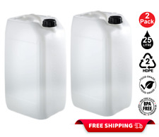 2 x 25L LITRE PLASTIC WATER CONTAINER CARRIER FOOD DRUM JERRYCAN JERRICAN