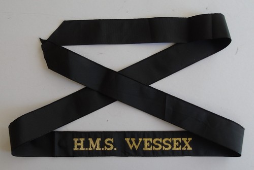 Royal navy cap tally hms - cap,
