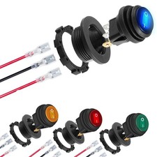 4 Pcs DC 12V 20A waterproof round rocker switch,ON/Off rocker switch,12v Car swi