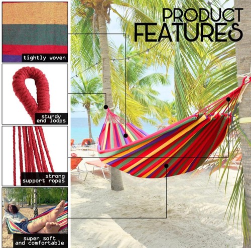 Double camping hammock heavy - double,