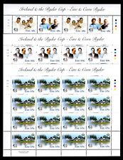 2005 Ireland Ryder Cup Commemorative Stamp Sheetlet Plate 1A1A1A1A MNH