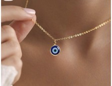 "Evil Eye" Necklace 18k Gold