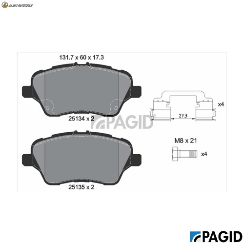 Brake pad set - brake,