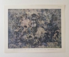 LESSORE Creamware Tablet, Sketch for a Ceiling, 1953 Litho Book Plate