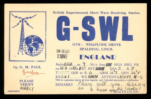Qsl card radio - x,