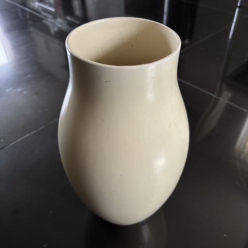 Vintage cream ceramic vase - vintage,