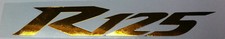 2 X  CHROME GOLD  YAMAHA YZF-R125   VINYL DECAL STICKERS  185mm x 28mm 