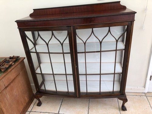 Bow fronted antique - , glass
