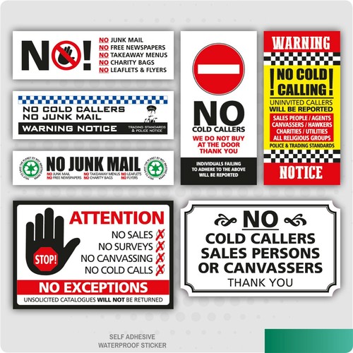 Cold callers canvassers - x, no