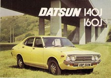 Datsun Nissan Violet 1974-75 UK Market Sales Brochure 140J 160J SSS 