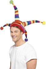RAINBOW COLOURED JESTER HAT