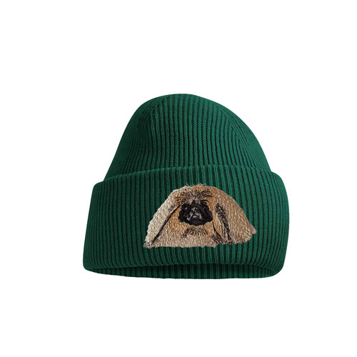 Pekingese dog beanie - pekingese,