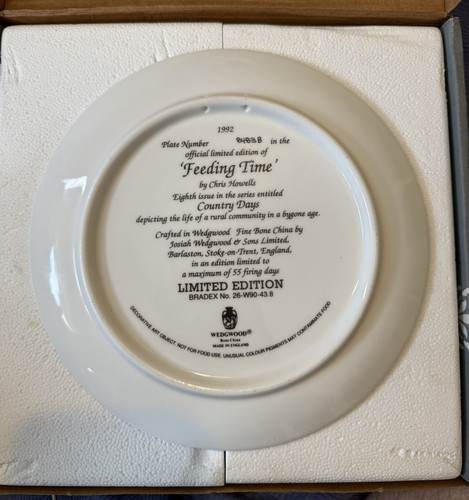 Wedgwood country days feeding - days, "feeding