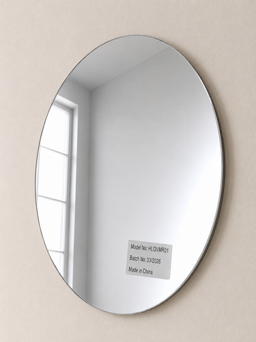 Frameless oval wall - frameless, adhesive