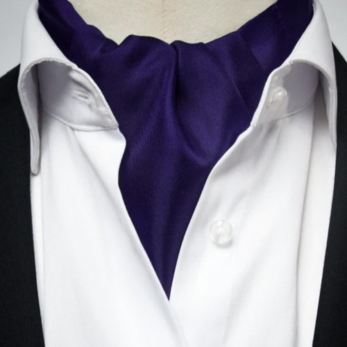 Dark purple ascot cravat - ascot,