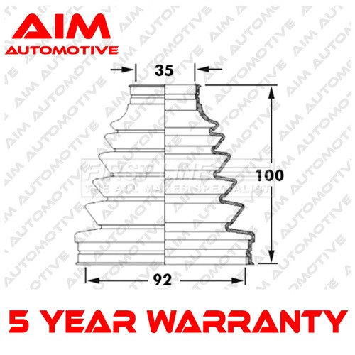 Joint boot set - cv, front