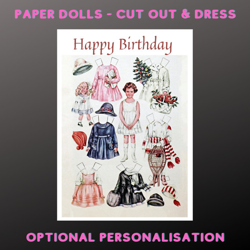 Personalised paper dolls - personalised,