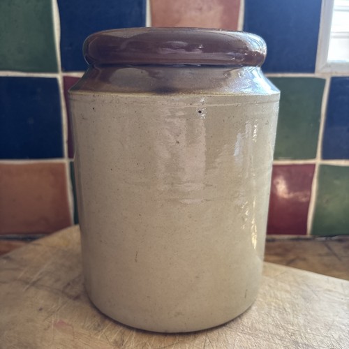 Vintage stoneware storage - vintage, jar