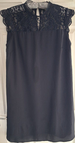 Lipsy shift dress navy lace - shift,